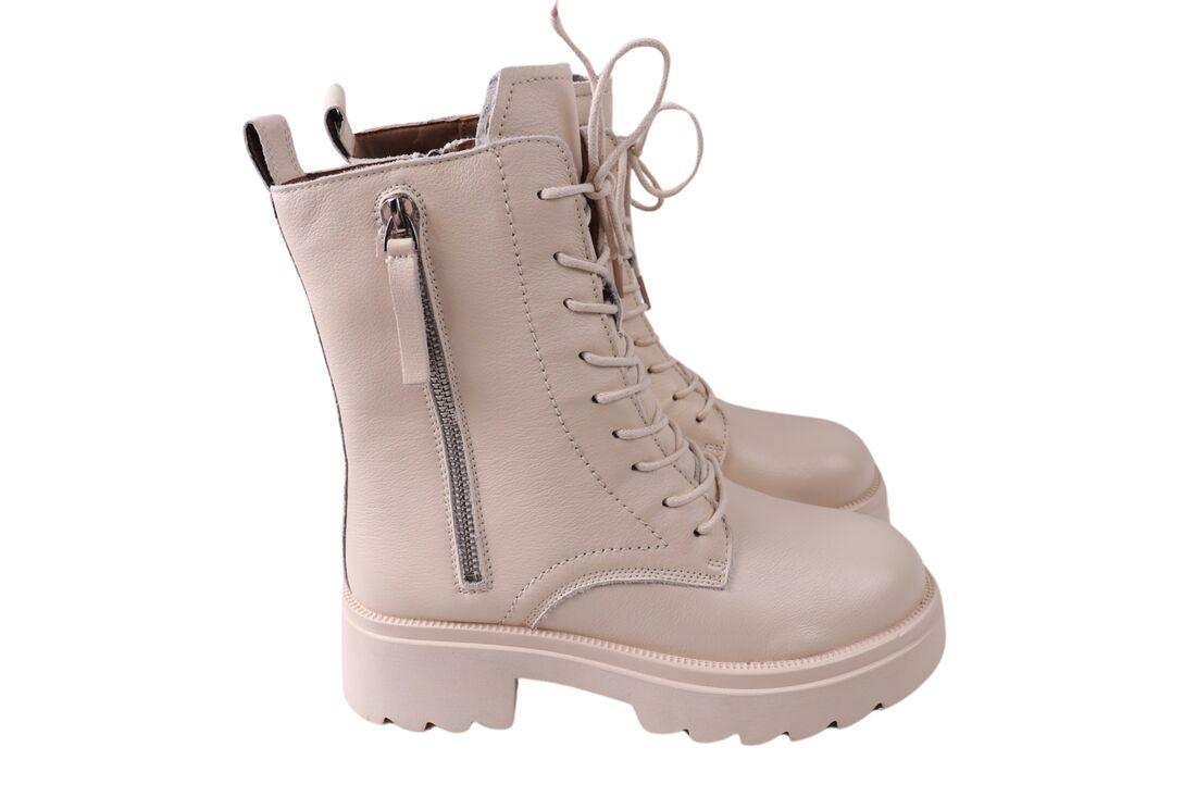 Черевики жіночі Farinni молочні натуральна шкіра, 40, фото 1