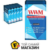 Картридж для матричных принтеров WWM 11мм x 12м HD левый Refill Black, 5шт. (R11.12HM5)