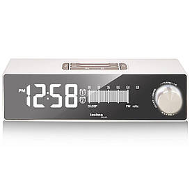 Годинник настільний з радіо Technoline WT483 White/Silver (WT483)