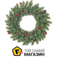 Венок Black Box Trees Creston Frosted с декоративными шишками и ягодами 60см, зеленый (8718861153002)