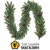 Гирлянда Black Box Trees Creston Frosted с декоративными шишками и ягодами 2.7м, зеленый (8718861153026)