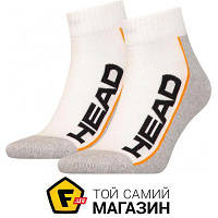 Носки Head Stripe Quarter 2-Pack 39-42, white/grey (781009001-062)