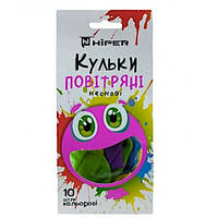 Повітряні кульки мікс кольорів НЕОН 10 шт. в упаковці ТМ Hiper