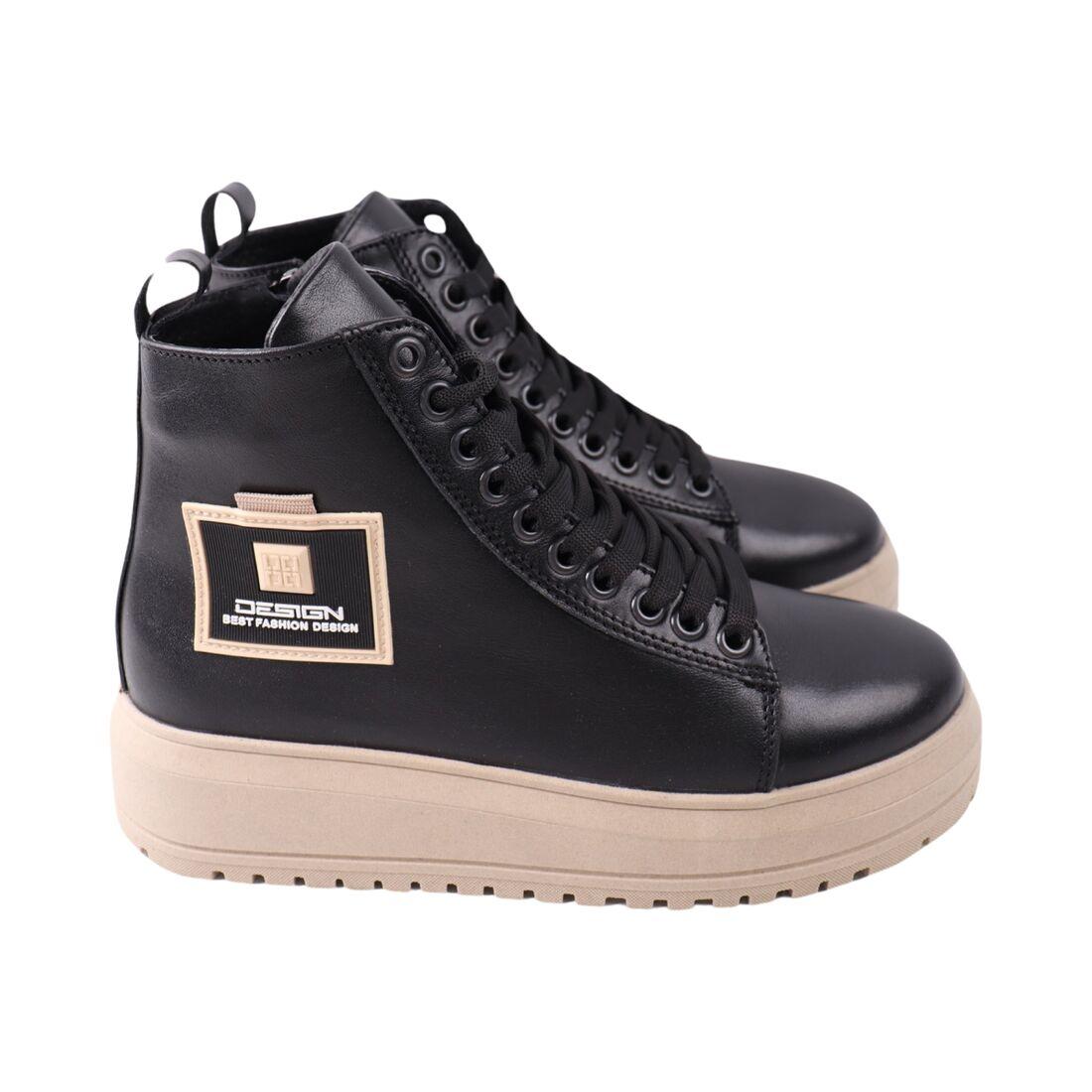 Черевики жіночі Secret чорні натуральна шкіра, 37, фото 1