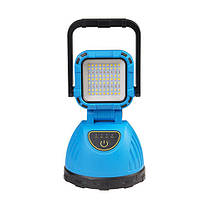 Ліхтар туристичний переносний із сонячною панеллю синій, фото 4