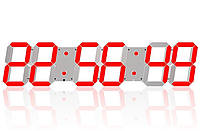 Большие настенные LED часы, CHKOSDA красные цифры часы минуты секунды 67х15 см BX, код: 7585394