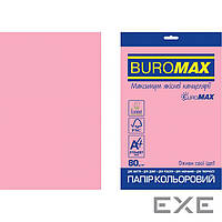 Бумага Buromax А4, 80g, PASTEL pink, 50sh, EUROMAX (BM.2721320E-10)