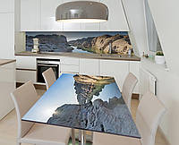 Наклейка 3Д виниловая на стол Zatarga «Каменные холмы» 650х1200 мм для домов, квартир, столов AG, код: 6443322