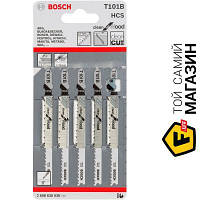 Полотно Bosch 5 Лобзиковых пилок T 101 B Clean for Wood, HCS (2608630030)