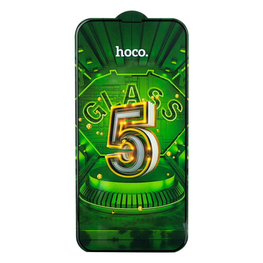 ПОШТУЧНО (тех.пак) Захисне скло Hoco G12 5D for Apple Iphone 13 Pro Max/14 Plus Колір Чорний