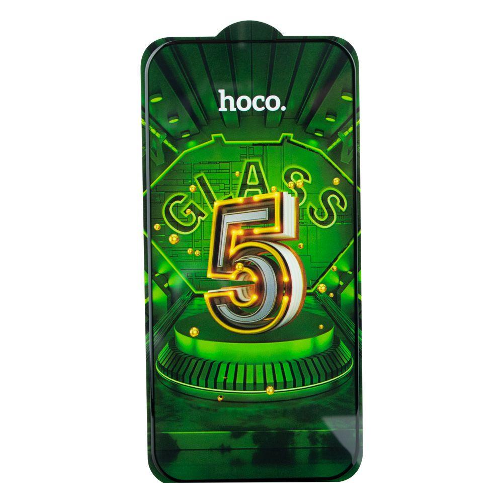ПОШТУЧНО (тех.пак) Захисне скло Hoco G12 5D for Apple Iphone 14 Pro Колір Чорний