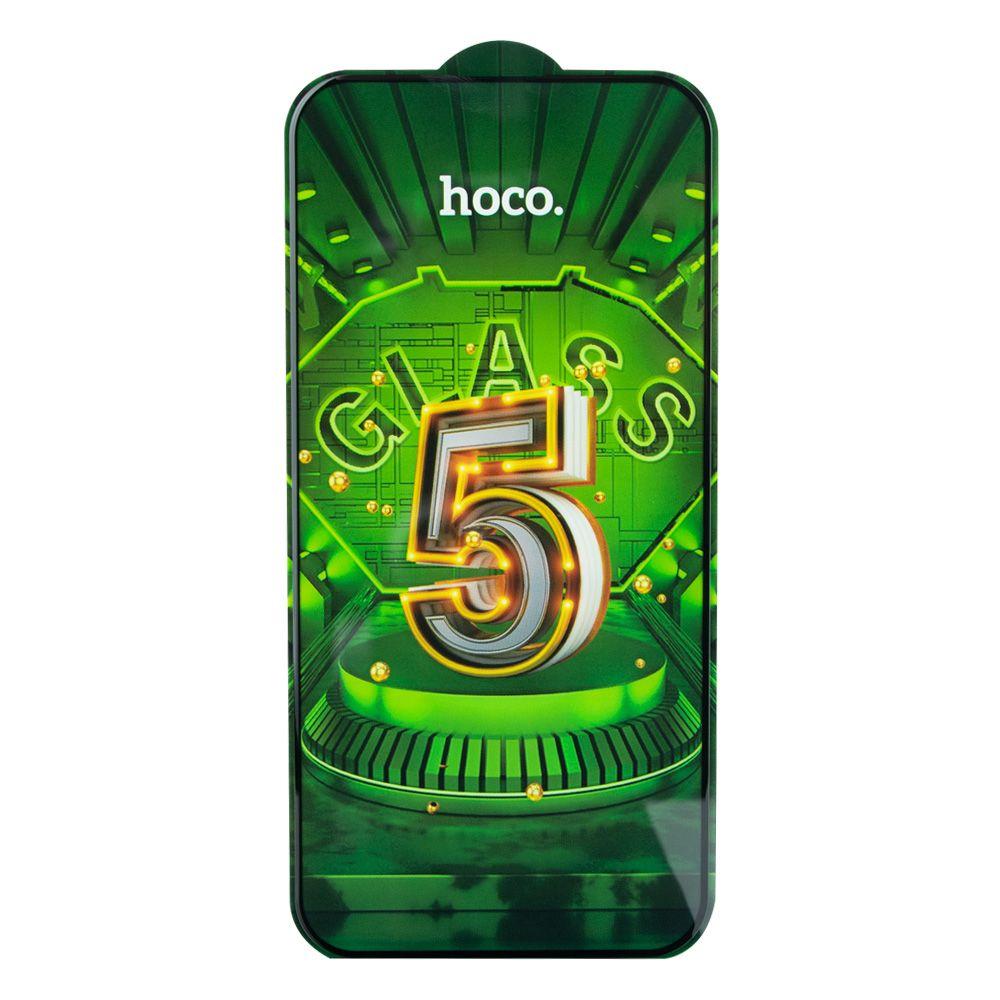 ПОШТУЧНО (тех.пак) Захисне скло Hoco G12 5D for Apple Iphone 14 Pro Max Колір Чорний