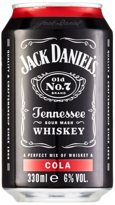 Напій Jack Daniels Cola слабоалкогольний 330мл