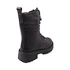 Черевики жіночі Melanda чорні натуральна шкіра, 39, фото 4