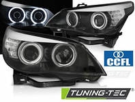 Фары ангельские глазки ccfl черный светодиодный индикатор подходит BMW E60/E61 03-07 от PR