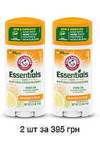 2 штуки Arm&Hammer Essentials дезодорант твердий прозорий USA цитрус