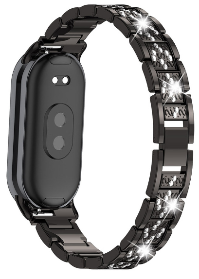 Ремінець CDK для Xiaomi Mi Smart Band 9 | Metal Band Fitlink Diamond (016444) (black)