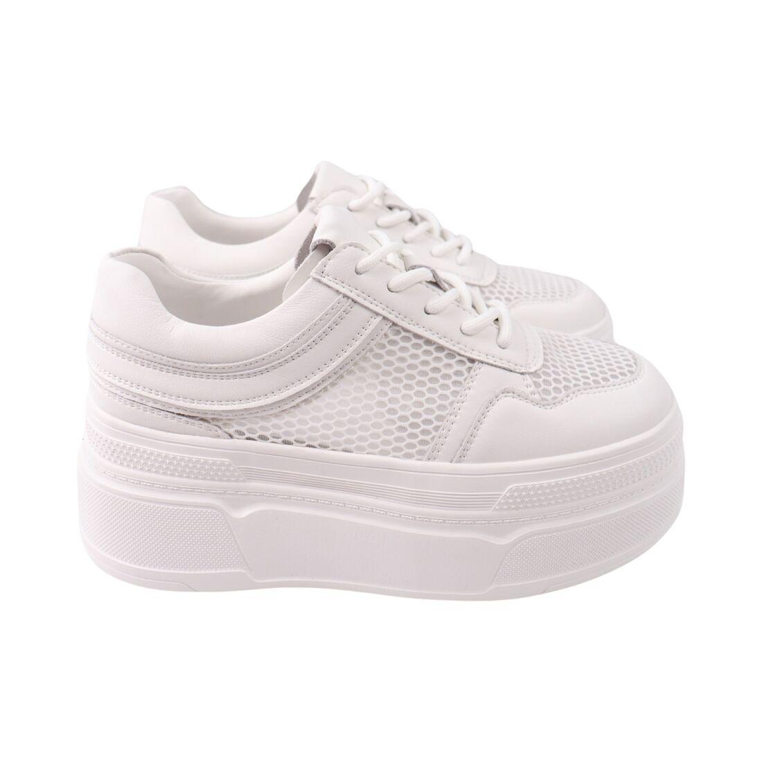 Кросівки жіночі Berisstini білі натуральна шкіра, 37, фото 1