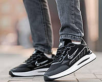 Кроссовки мужские легкие Nike Black стильные черные повседневные кроссовки найк на лето