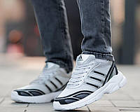 Кроссовки мужские легкие Adidas Response Grey стильные серые повседневные кроссовки адидас на лето