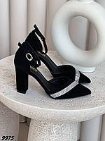 Туфли женские черные на каблуке 37