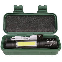 Ліхтар ручний пластиковий чорний L 9,5см, фото 3