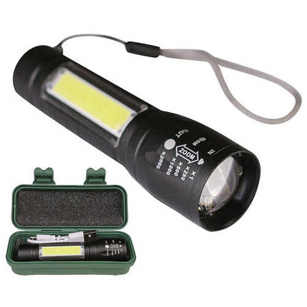 Ліхтар ручний пластиковий чорний L 9,5см, фото 1