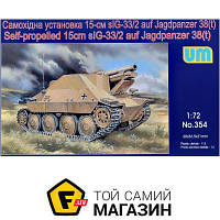 Модель 1:72 артиллерия - Unimodels - Hetzer sIG-33/2 WWII German self-propelled gun (UM354) пластмасса