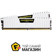 Оперативная память Corsair DDR4 16GB (2x8GB), 3200MHz, PC4-25600, Vengeance LPX White (CMK16GX4M2B3200C16W)