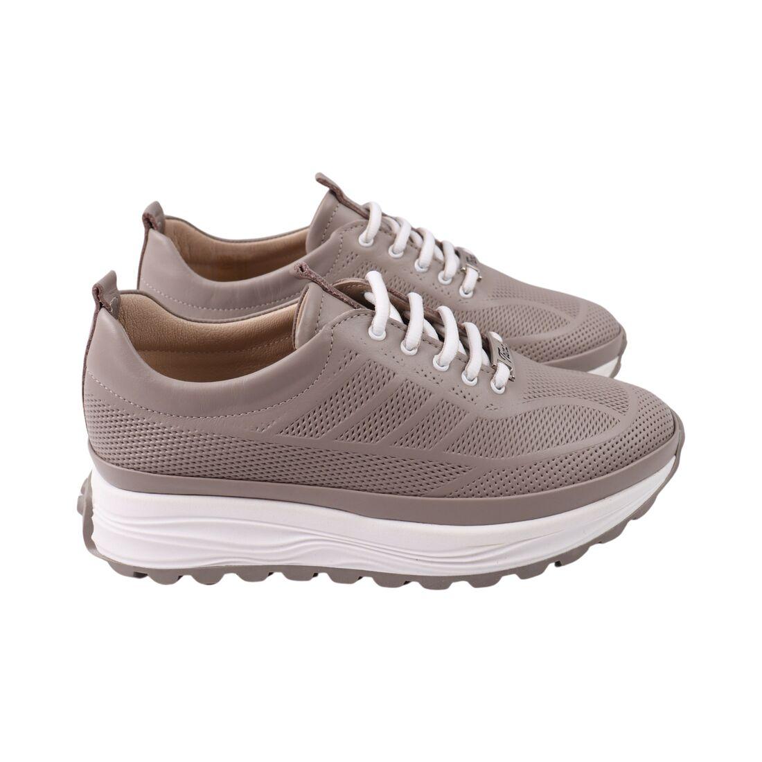 Кросівки жіночі Aquamarin капучіно натуральна шкіра, 37, фото 1