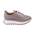 Кросівки жіночі Aquamarin капучіно натуральна шкіра, 37, фото 3