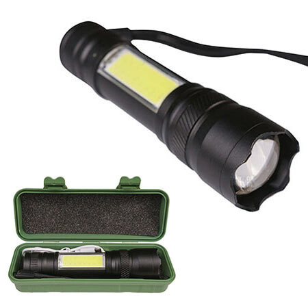 Ліхтар ручний у пластиковому корпусі чорний L 12см