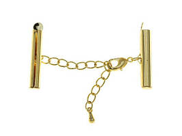 Фурнітура для браслета Finding Зажим-кінцівок карабін карабін подовжувач Золотистий 30 мм