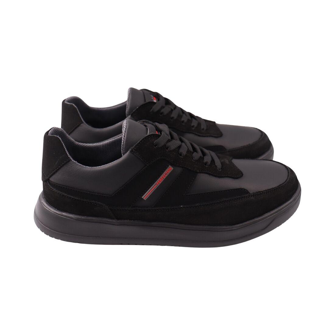 Кросівки чоловічі Brave чорні натуральна шкіра, 44, фото 1