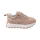 Кросівки жіночі Sorte Lady бежеві натуральна шкіра, 39, фото 3