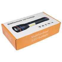 Ліхтар ручний в алюмінієвому корпусі чорний L 17,5см, фото 5