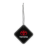 Ароматизатор Toyota, черный з оригінальним логотипом с оригинальным логотипом