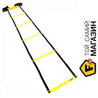 Тренировочная лесница Liveup Agility Ladder 4м, yellow/black (LS3671-4)