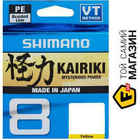 Shimano Kairiki 8 PE 150 м, 0.13 мм, 8.2 кг, Yellow (2266.97.01)