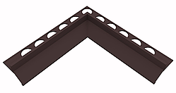 Кут MINI внутрішній 90 градусів для відкритого балкона тераси відлив карниз капельник під плитку колір коричневий матовий