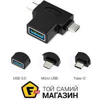 Переходник Vention USB Type-C to USB 3.0 OTG AF to micro USB (CDIB0)