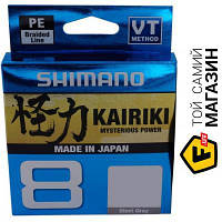 Shimano Kairiki 8 PE 150м, 0.06мм, 5.3кг, Steel Gray (2266.97.08)