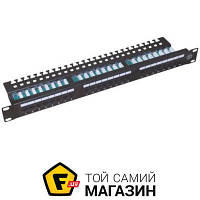 Патч-панель Eserver 19" 1U 24 порта, UTP, cat.5е (WT-2126-CAT.5E)