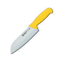 Нож Сантоку Sanelli Ambrogio Supra особое лезвие грантон 18 см Желтый (77990) KB, код: 1676611