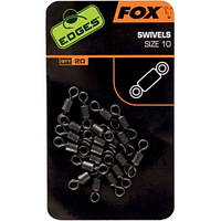 Вертлюги Fox Edges Swivels Standard Size 10, 20шт