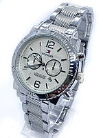 Часы женские наручные Тоmmy Нilfigеr (Томми Хилфигер), серебро с белым циферблатом ( код: IBW901SO )
