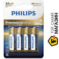 Philips Premium Alkaline LR6, 4шт. (LR6M4B/10)