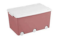 Ящик для игрушек Tega Baby с крышкой средний (48*32*25см) (розовый) PW-002-123