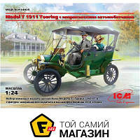 Модель 1:24 автомобили - ICM - Форд T 1911 Touring с американскими автолюбителями 1:24 (ICM24025) пластмасса
