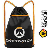 Черный рюкзак городской для мужчин, женщин полиэстер Jinx Overwatch. Cinch Bag, Black (JINX-8621)